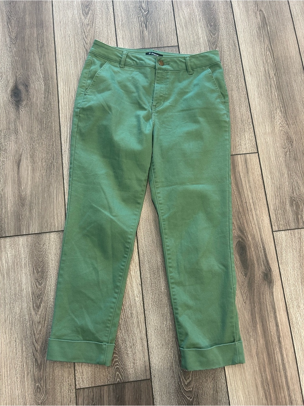 d. jeans Women’s Green Chino Pants Sz 10